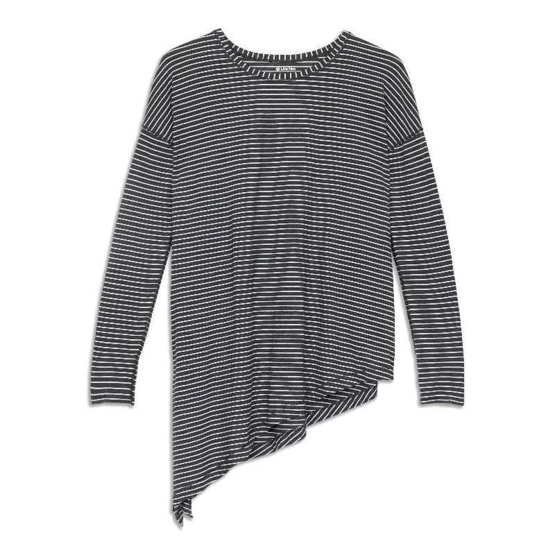 Women's Comfortable Long Sleeve Tee for Street Fashion -To The Point Long Sleeve Shirt - Resale Women's Comfortable Long Sleeve Tee for Street Fashion -To The Point Long Sleeve Shirt - Resale