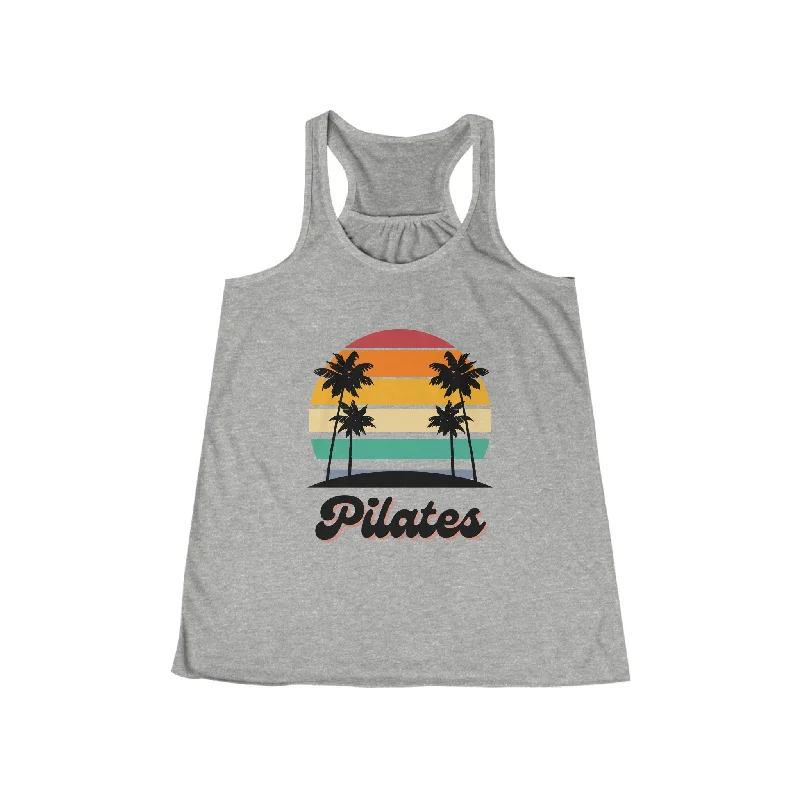 Women's Round Neck Tank Tops -Tropical Pilates Tank Top