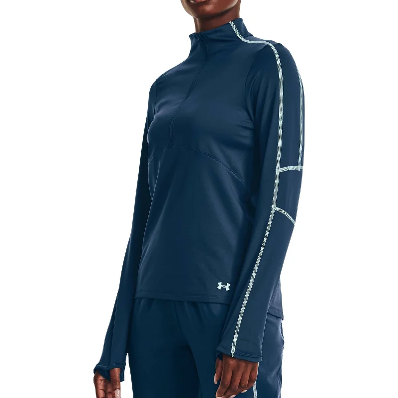 Women's Pullover Long Sleeve T-shirt -Under Armour Cold Weather Half Zip Long Sleeve Womens Running Top - Blue Women's Pullover Long Sleeve T-shirt -Under Armour Cold Weather Half Zip Long Sleeve Womens Running Top - Blue