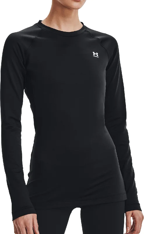 Women's Long Sleeve T-shirt with Cuffs -Under Armour ColdGear Authentics Long Sleeve Womens Running Top - Black Women's Long Sleeve T-shirt with Cuffs -Under Armour ColdGear Authentics Long Sleeve Womens Running Top - Black
