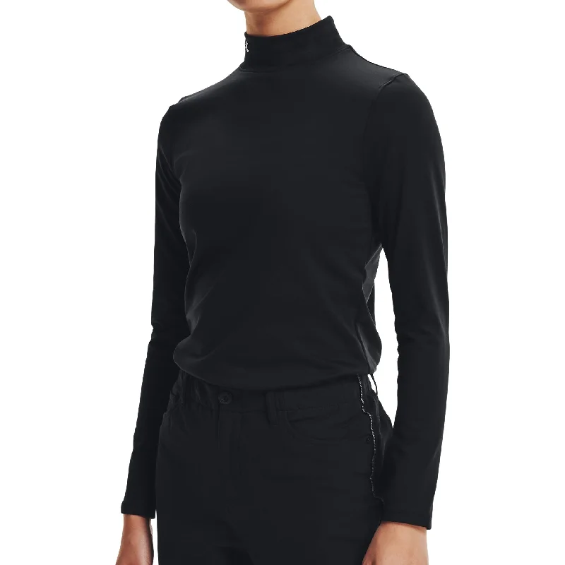 Women's Long Sleeve T-shirt with Fashionable Print -Under Armour ColdGear Infrared Storm Mock Neck Long Sleeve Women Golf Top - Black Women's Long Sleeve T-shirt with Fashionable Print -Under Armour ColdGear Infrared Storm Mock Neck Long Sleeve Women Golf Top - Black