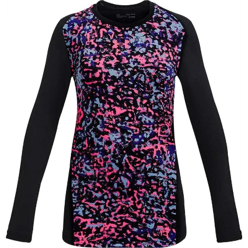 Women's Stylish Long Sleeve Tee -Under Armour ColdGear Long Sleeve Junior Running Top - Black Women's Stylish Long Sleeve Tee -Under Armour ColdGear Long Sleeve Junior Running Top - Black