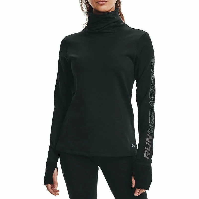 Women's Long Sleeve Tee -Under Armour Empowered Funnel Neck Long Sleeve Womens Running Top - Black Women's Long Sleeve Tee -Under Armour Empowered Funnel Neck Long Sleeve Womens Running Top - Black