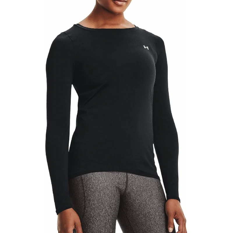 Women's Oversized Long Sleeve T-shirt -Under Armour HeatGear Long Sleeve Womens Training Top - Black Women's Oversized Long Sleeve T-shirt -Under Armour HeatGear Long Sleeve Womens Training Top - Black