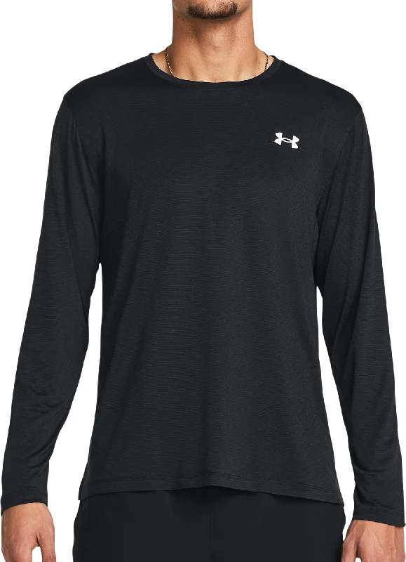 Women's Stretch Long Sleeve T-shirt for Fitness -Under Armour Launch Long Sleeve Mens Running Top - Black Women's Stretch Long Sleeve T-shirt for Fitness -Under Armour Launch Long Sleeve Mens Running Top - Black