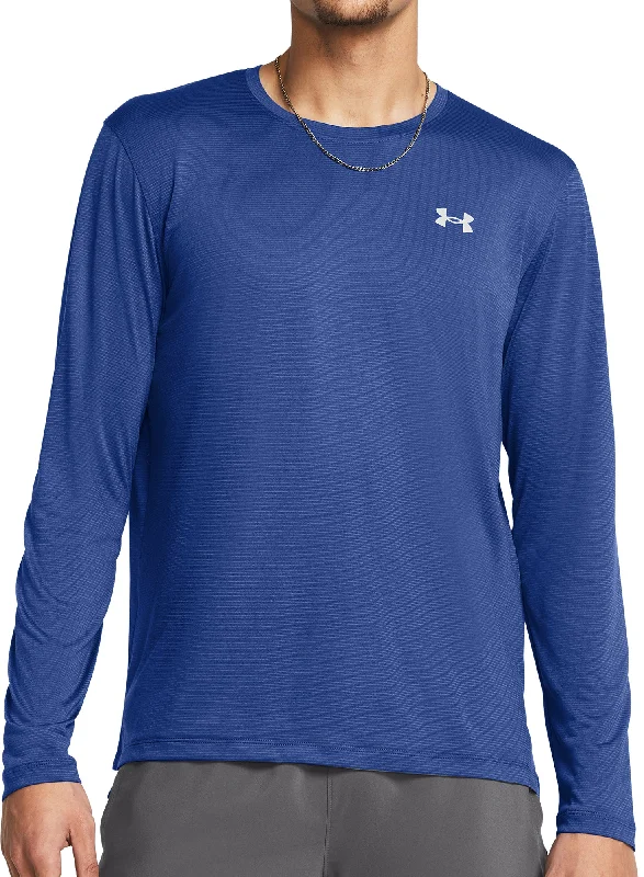Women's Chic Long Sleeve T-shirt with Neck Details -Under Armour Launch Long Sleeve Mens Running Top - Blue Women's Chic Long Sleeve T-shirt with Neck Details -Under Armour Launch Long Sleeve Mens Running Top - Blue