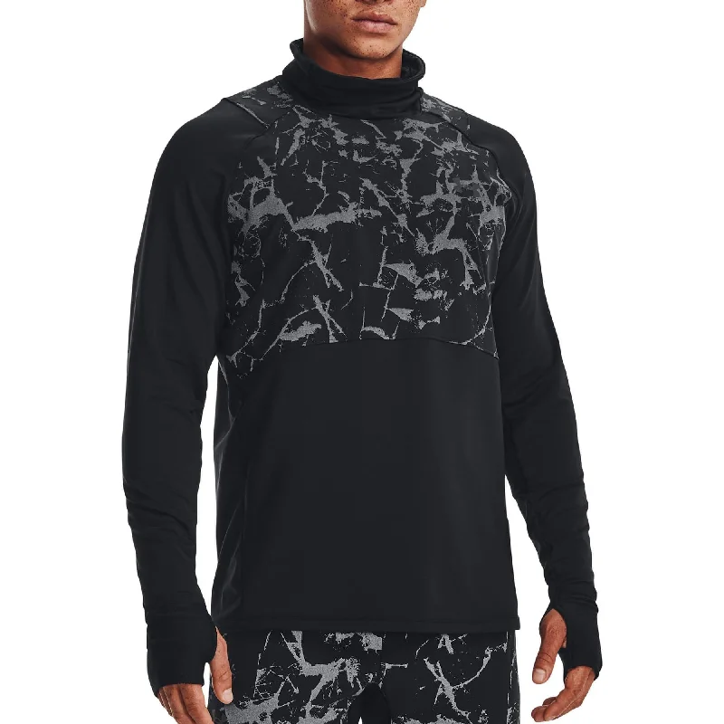 Women's Short Long Sleeve T-shirt -Under Armour OutRun The Cold Funnel Long Sleeve Mens Running Top - Black Women's Short Long Sleeve T-shirt -Under Armour OutRun The Cold Funnel Long Sleeve Mens Running Top - Black