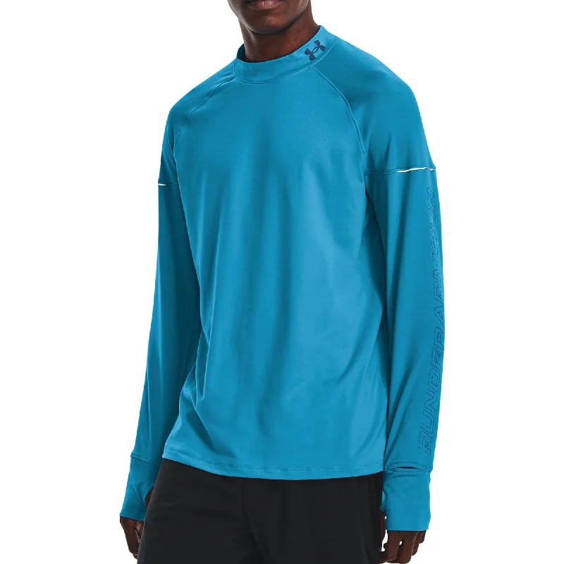 Women's Long Sleeve T-shirt for Fall -Under Armour OutRun The Cold Long Sleeve Mens Running Top - Blue Women's Long Sleeve T-shirt for Fall -Under Armour OutRun The Cold Long Sleeve Mens Running Top - Blue