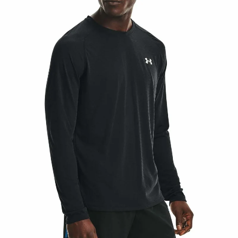 Women's Fit Long Sleeve T-shirt -Under Armour Streaker Long Sleeve Mens Running Top - Black Women's Fit Long Sleeve T-shirt -Under Armour Streaker Long Sleeve Mens Running Top - Black