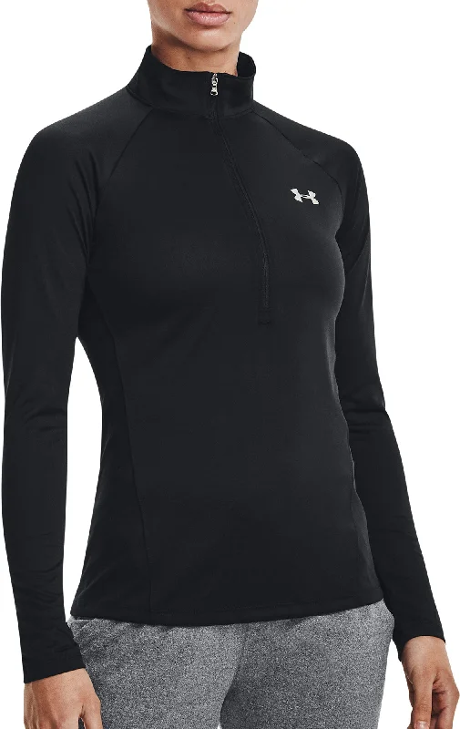 Women's Iconic Long Sleeve T-shirt -Under Armour Tech Half Zip Long Sleeve Womens Training Top - Black Women's Iconic Long Sleeve T-shirt -Under Armour Tech Half Zip Long Sleeve Womens Training Top - Black