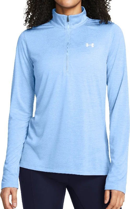 Women's Casual Long Sleeve T-shirt for Work -Under Armour Tech Twist Half Zip Long Sleeve Womens Training Top - Blue Women's Casual Long Sleeve T-shirt for Work -Under Armour Tech Twist Half Zip Long Sleeve Womens Training Top - Blue