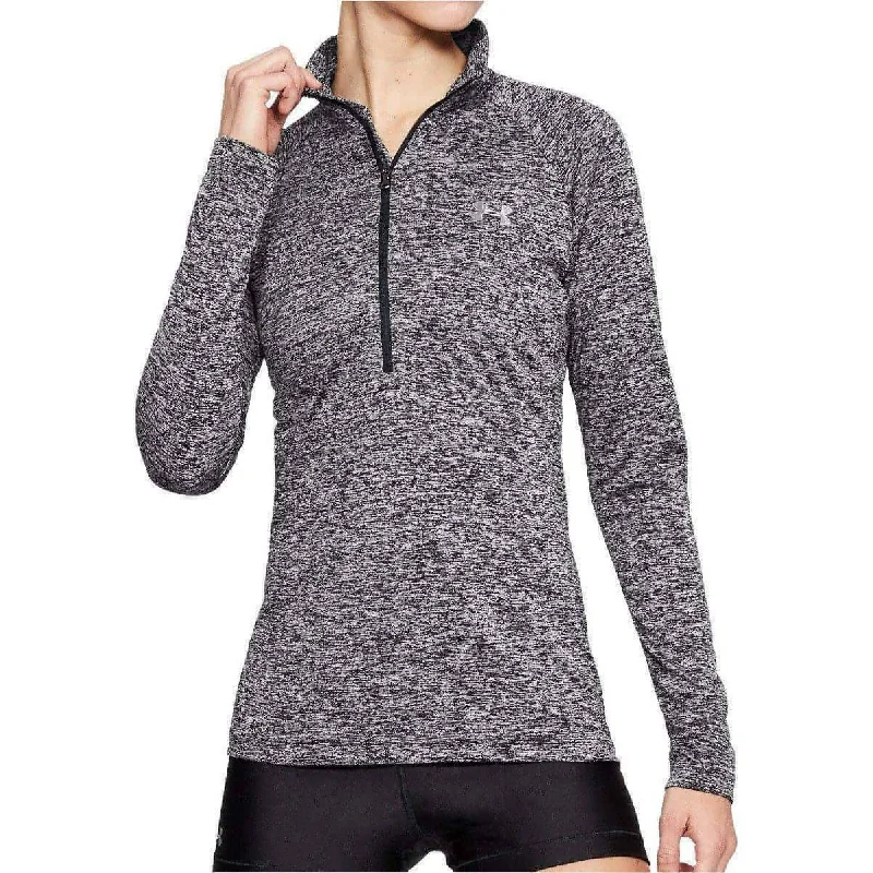 Women's Stretch Long Sleeve Shirt for Comfort -Under Armour Tech Twist Half Zip Long Sleeve Womens Training Top - Grey Women's Stretch Long Sleeve Shirt for Comfort -Under Armour Tech Twist Half Zip Long Sleeve Womens Training Top - Grey