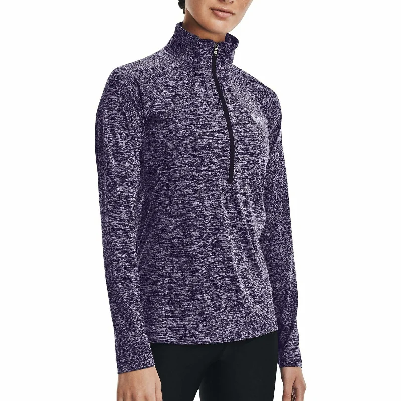 Women's Versatile Long Sleeve T-shirt -Under Armour Tech Twist Half Zip Long Sleeve Womens Training Top - Purple Women's Versatile Long Sleeve T-shirt -Under Armour Tech Twist Half Zip Long Sleeve Womens Training Top - Purple