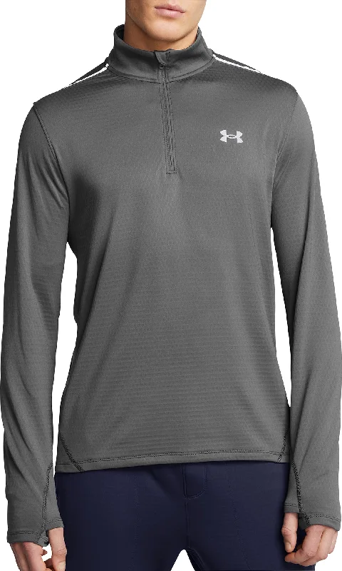 Women's Relaxed Long Sleeve T-shirt with Textured Print -Under Armour Vanish Cold Weather Half Zip Long Sleeve Mens Running Top - Grey
