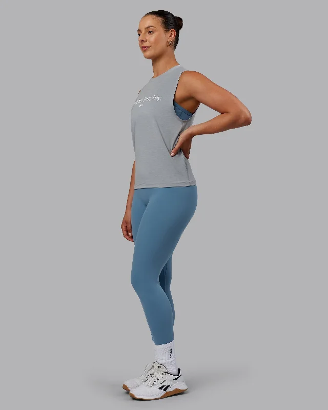 Women's Lightweight Tank Tops for Beach -Unleash 1% Better Training Tank - Circular Grey-White