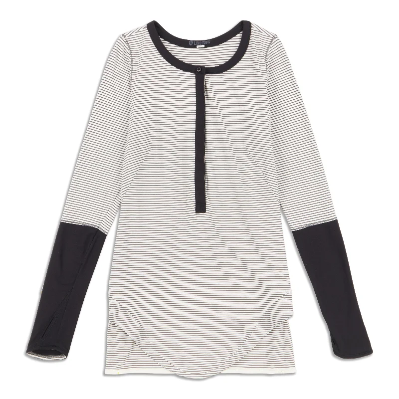 Women's Comfortable Long Sleeve T-shirt for Everyday Wear -Urbanite Henley Long Sleeve Shirt - Resale Women's Comfortable Long Sleeve T-shirt for Everyday Wear -Urbanite Henley Long Sleeve Shirt - Resale