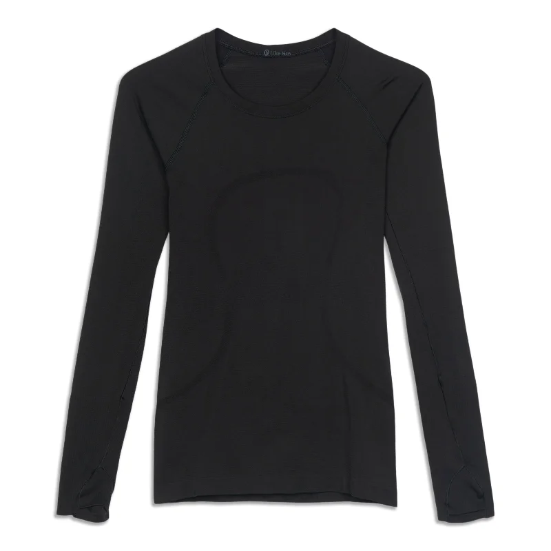 Women's Breathable Long Sleeve T-shirt for Comfort -Ventilated -Back Running Long Sleeve Shirt - Resale Women's Breathable Long Sleeve T-shirt for Comfort -Ventilated -Back Running Long Sleeve Shirt - Resale