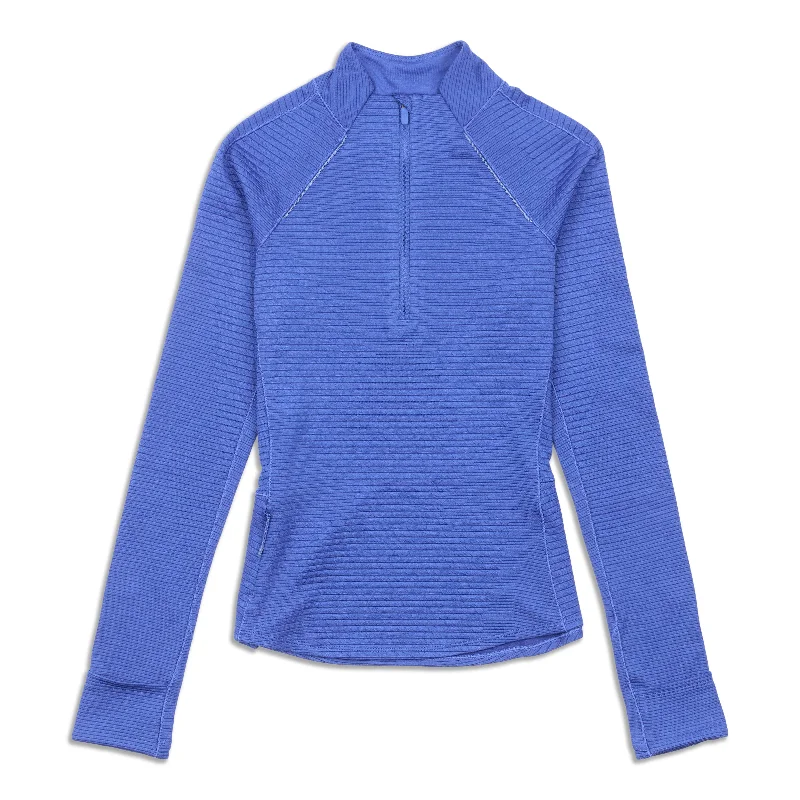 Women's Soft Ribbed Long Sleeve T-shirt -Ventscape Long Sleeve Half Zip - Resale