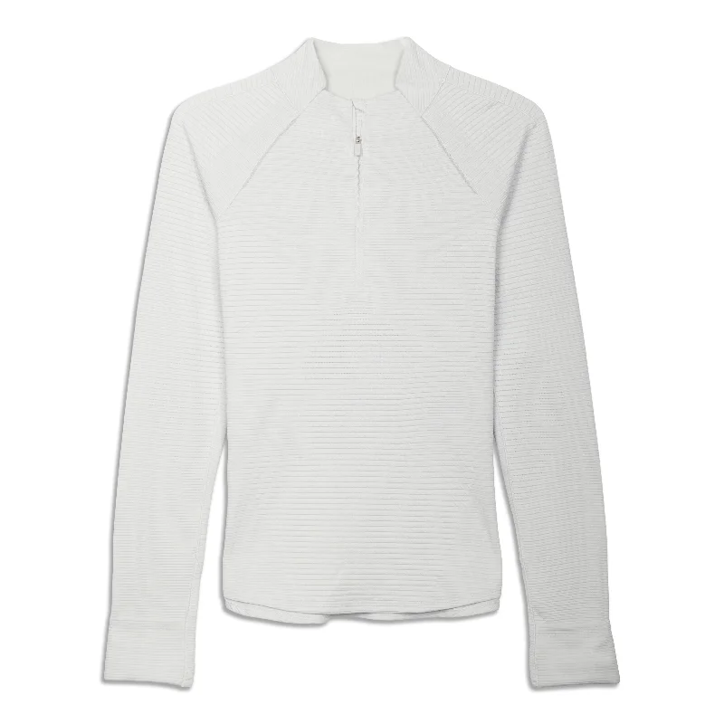 Women's Ribbed Long Sleeve T-shirt -Ventscape Long Sleeve Half Zip - Resale