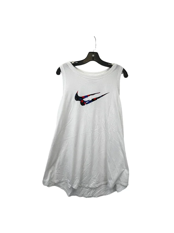 Women's Stretchy Tank Tops -White Athletic Tank Top Nike, Size 1x