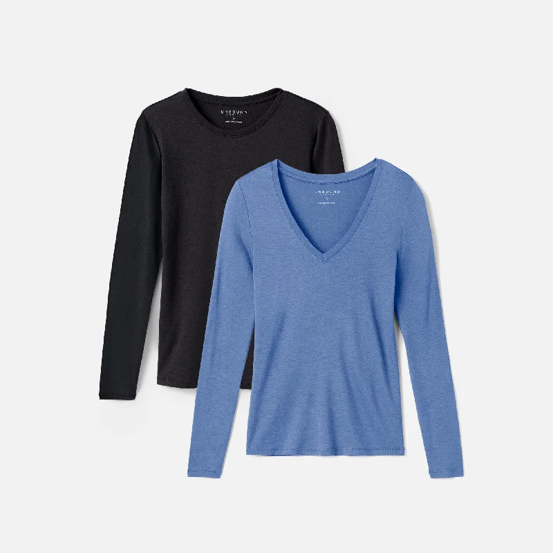 Women's Vintage Long Sleeve T-shirt -Women's 2 Pack // Long Sleeves