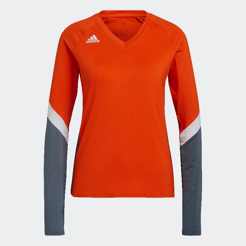Women's Stylish Long Sleeve T-shirt for Casual Events -Women's adidas Quickset Long Sleeve Multicolored Jersey Women's Stylish Long Sleeve T-shirt for Casual Events -Women's adidas Quickset Long Sleeve Multicolored Jersey