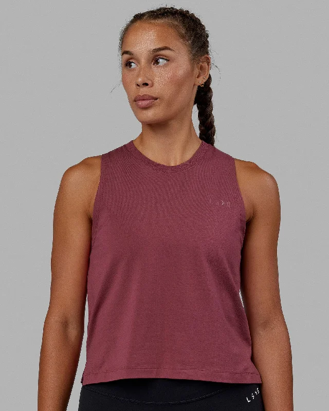 Women's Ribbed Camisoles -Deluxe PimaFLX Tank - Dry Rose