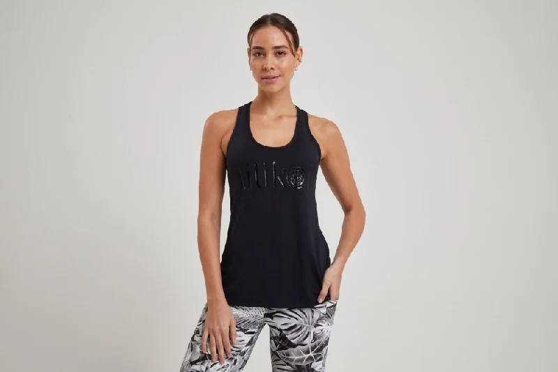 Women's Fashionable Camisoles for Night Wear -Women's Dri-Fit Tank Top LILIKOI Logo - BLACK