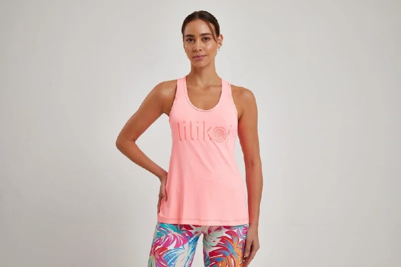 Women's V-neck Tank Tops for Everyday Use -Women's Dri-Fit Tank Top LILIKOI Logo - MELON