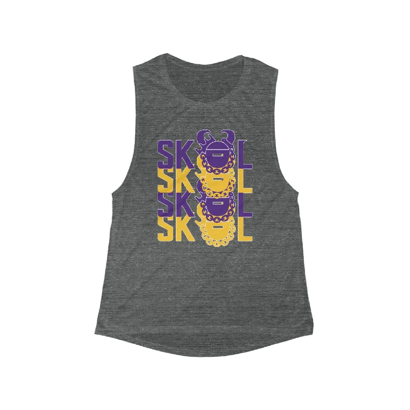 Women's Cropped Tank Tops -Women's Flowy Scoop Muscle Tank - 4x