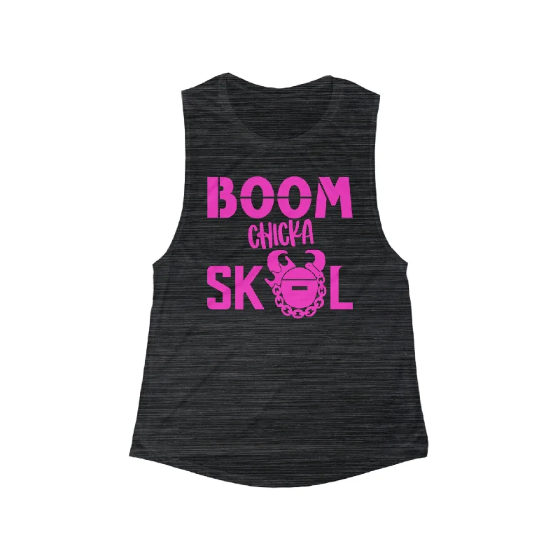 Women's Stylish Camisoles -Women's Flowy Scoop Muscle Tank - BOOM chicka