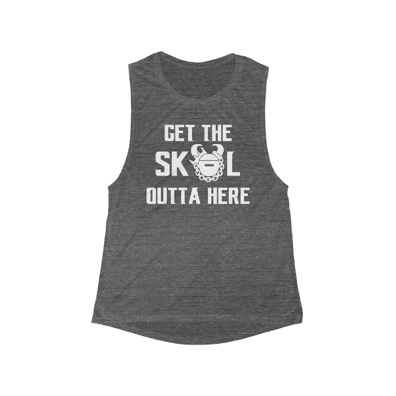 Women's Flowy Tank Tops -Women's Flowy Scoop Muscle Tank - Get OUTTA Here