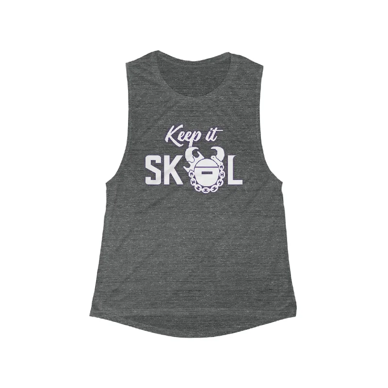 Women's Tank Tops for Beach -Women's Flowy Scoop Muscle Tank - Keep it Simple
