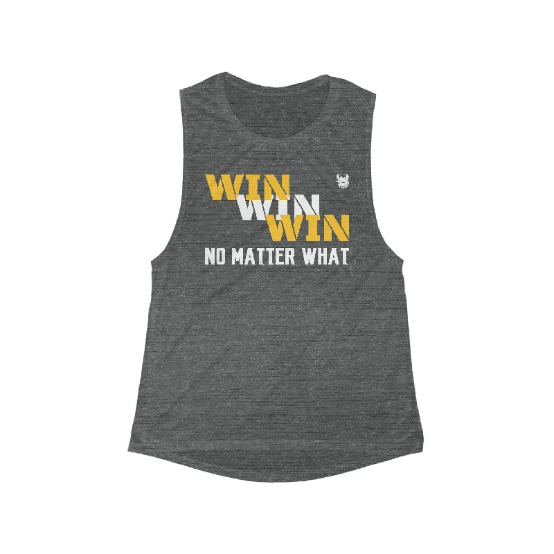 Women's Ribbed Tank Tops -Women's Flowy Scoop Muscle Tank - No Matter What