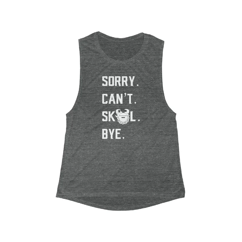 Women's Ribbed Camisoles -Women's Flowy Scoop Muscle Tank - Sorry. Can't. Bye.