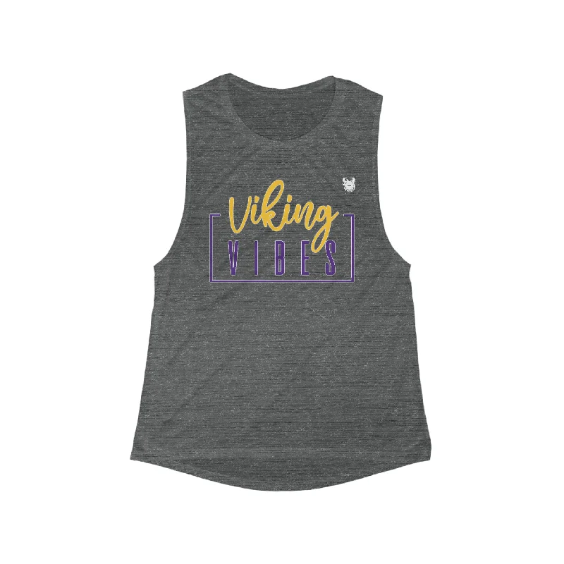 Women's Crochet Tank Tops -Women's Flowy Scoop Muscle Tank - Vibes