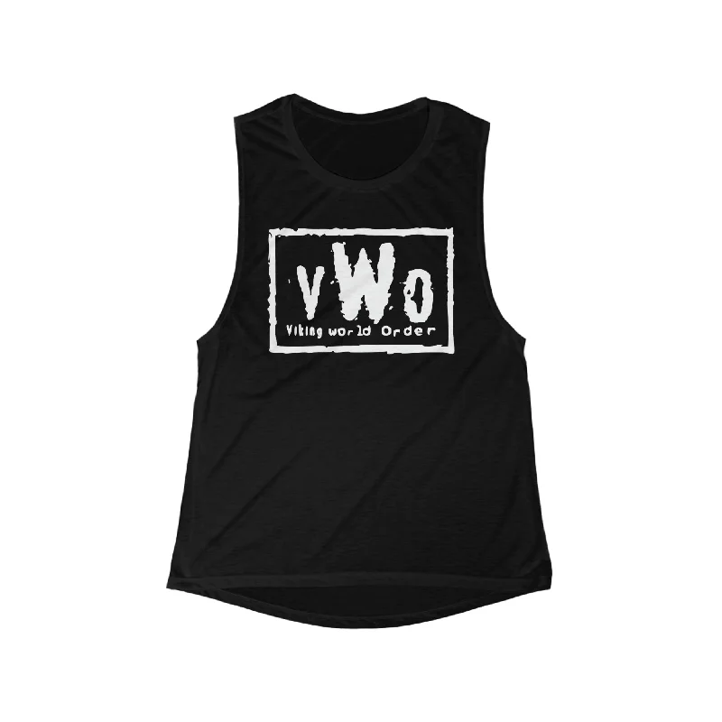 Women's Racerback Camis -Women's Flowy Scoop Muscle Tank - VWO (Framed)