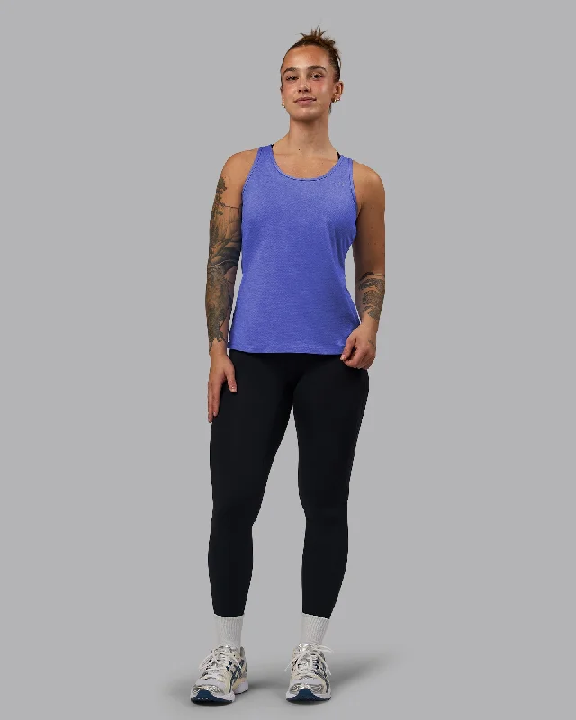 Women's Comfortable Silk Tank Tops -Perform VapourFLX Tank - Baja Blue Marl