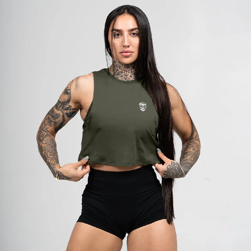 Women's Basic Tank Tops for Athleisure -Women's Performance Tank - OD Green