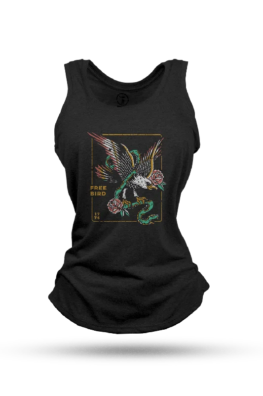 Women's Comfortable Cami Tops for Relaxation -Women's Racerback Tank - Free Bird