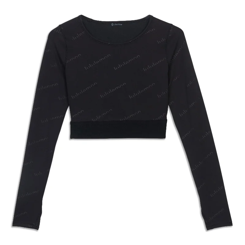 Women's Chic Long Sleeve Top -Wunder Train Cropped Long Sleeve - Resale