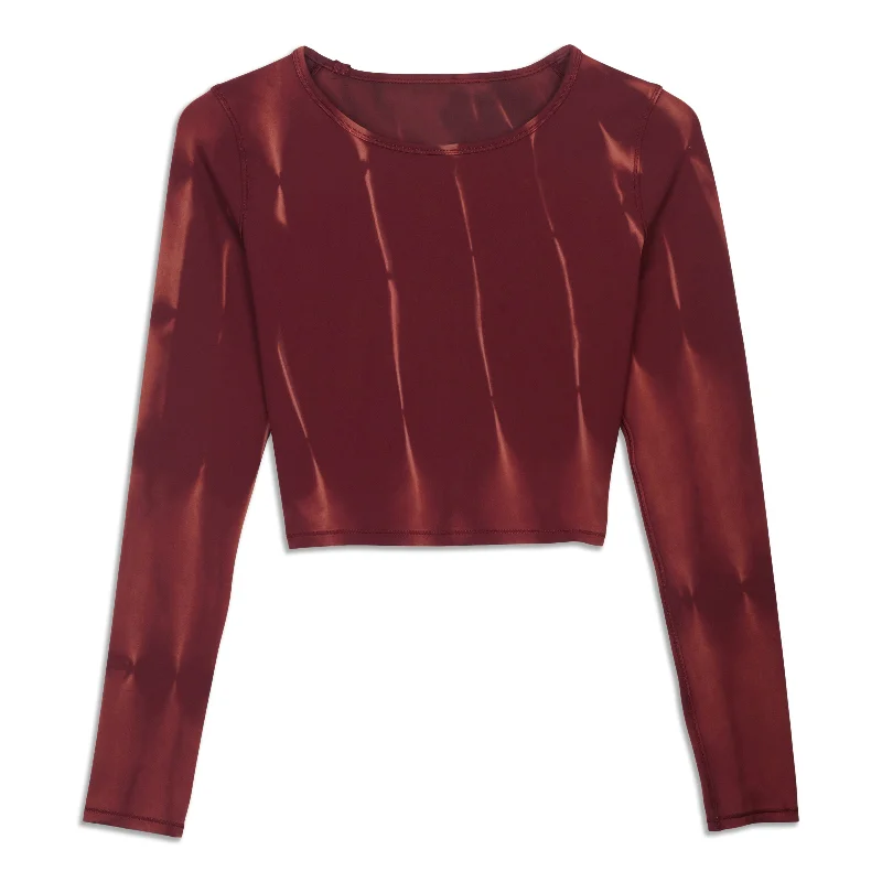 Women's Stylish Long Sleeve Shirt for Women -Wunder Train Cropped Long Sleeve Shirt - Resale