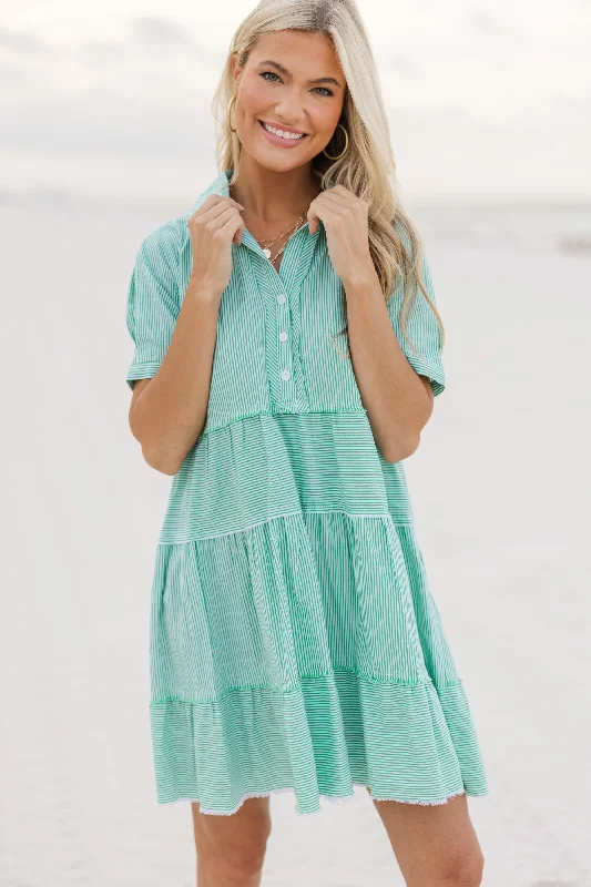 Doll Dress for Dolls with Organza Skirt -All You Need To Hear Green Striped Babydoll Dress Doll Dress for Dolls with Organza Skirt -All You Need To Hear Green Striped Babydoll Dress