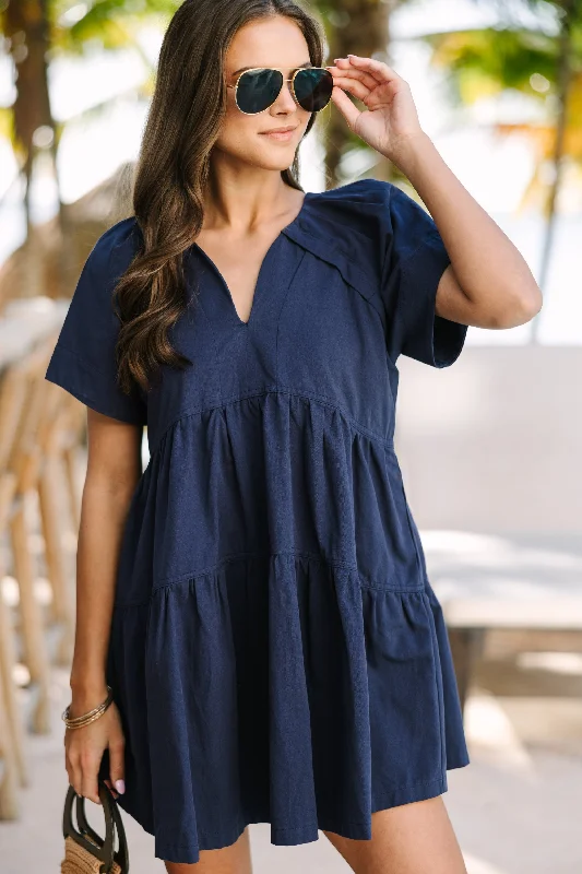 Doll Dress for Baby Dolls 9-inch -It Could Be You Navy Blue Babydoll Dress