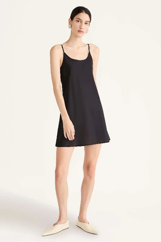 Plain Slip Dress -Sexy Black Slip Dress for Party -Short Slip Dress in Black