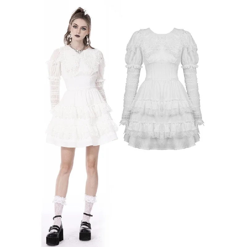 Doll Dress for Doll Photography -Women's Gothic Doll Collar Puff Sleeved Ruffled Dress Doll Dress for Doll Photography -Women's Gothic Doll Collar Puff Sleeved Ruffled Dress