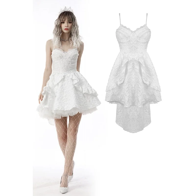 Comfortable Slip Dress -High Neck Slip Dress -Women's Gothic Floral High/Low Multilayer Jacquard Slip Dress Wedding Dress Comfortable Slip Dress -High Neck Slip Dress -Women's Gothic Floral High/Low Multilayer Jacquard Slip Dress Wedding Dress