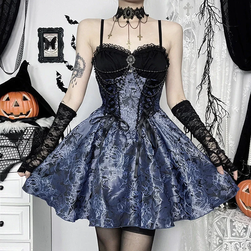 Long Satin Slip Dress for Evening -Satin Slip Dress for Summer Wear -Women's Gothic Floral Lace Slip Dress Black Blue Long Satin Slip Dress for Evening -Satin Slip Dress for Summer Wear -Women's Gothic Floral Lace Slip Dress Black Blue