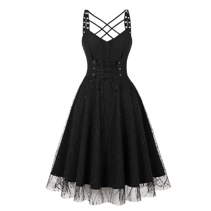 Satin Slip Dress for Spring Wedding -Women's Off-shoulder Satin Slip Dress with Ruffles -Women's Gothic Lace-up Music Festival Slip Dress Satin Slip Dress for Spring Wedding -Women's Off-shoulder Satin Slip Dress with Ruffles -Women's Gothic Lace-up Music Festival Slip Dress