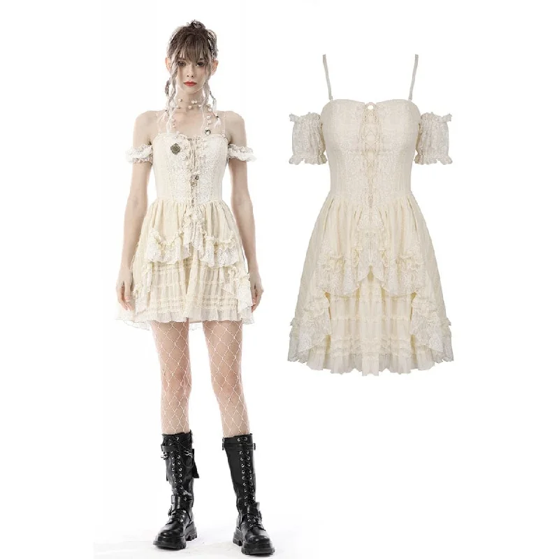 Slip Dress with Slit -Sexy Off-shoulder Slip Dress -Women's Steampunk Multilayer Ruffles Slip Dress Slip Dress with Slit -Sexy Off-shoulder Slip Dress -Women's Steampunk Multilayer Ruffles Slip Dress